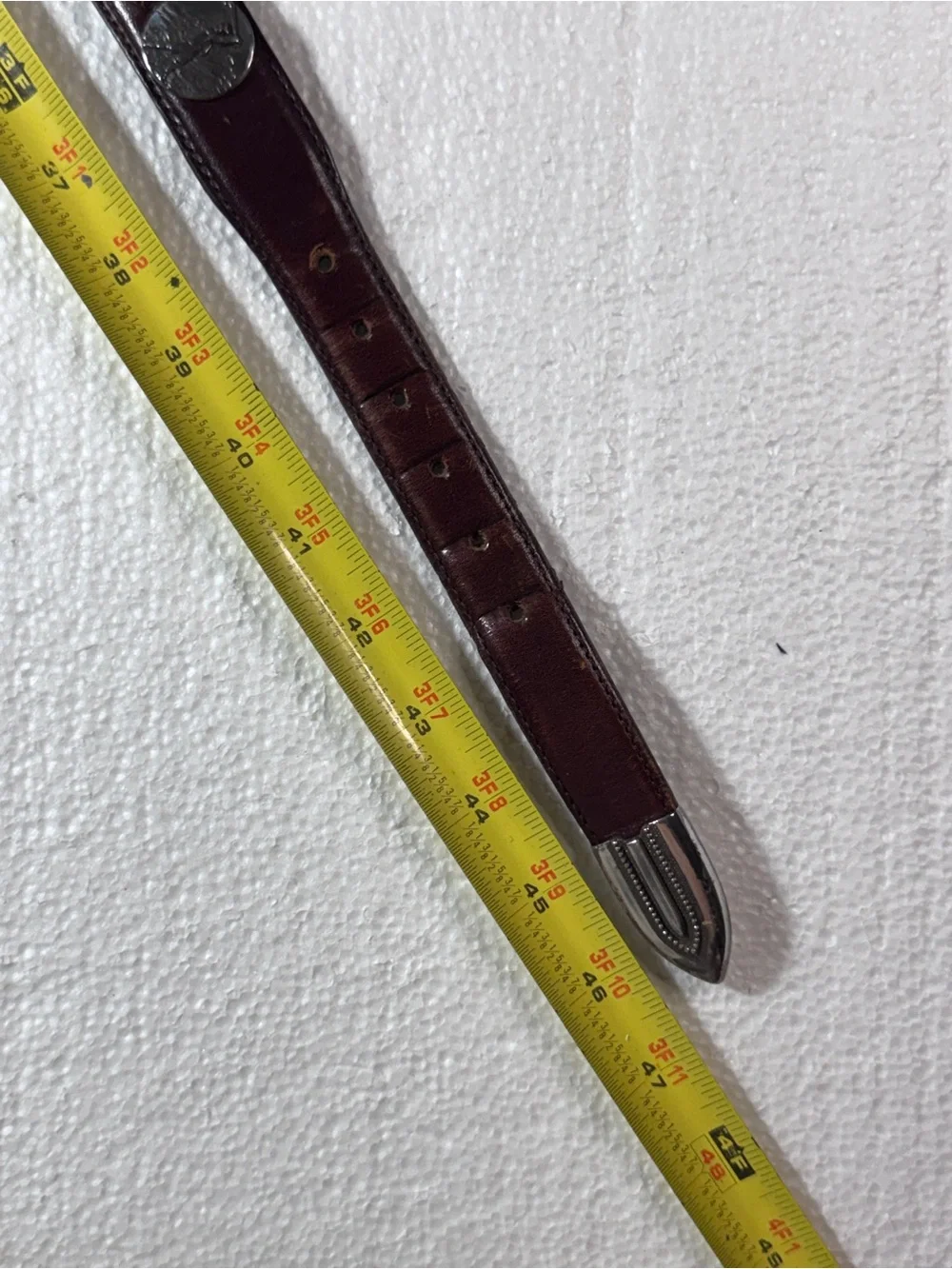 Brighton Onyx 42” Men's Dark Brown Leather Dress Belt with Polished Buckle
